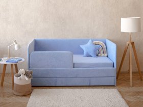 Диван-кровать Happy (васильковый) в Купино - kupino.mebel-nsk.ru | фото