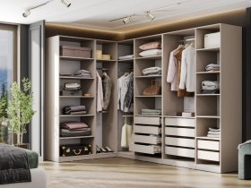 Гардеробная Эккервуд (меланж) в Купино - kupino.mebel-nsk.ru | фото