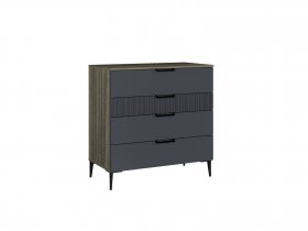 Комод 900 4ящ. Км052.0.001 Борнео (джара темная/хангва) в Купино - kupino.mebel-nsk.ru | фото