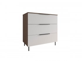 Комод 900 Роза (орех франклин карамельный/бежевый скин) в Купино - kupino.mebel-nsk.ru | фото