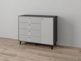 Комод «Катрин-13» (графит/светло-серый) в Купино - kupino.mebel-nsk.ru | фото
