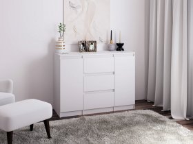 Комод Км011 (белый) в Купино - kupino.mebel-nsk.ru | фото