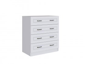 Комод с 4 ящиками Апполия спальня (белый/белый дуб) в Купино - kupino.mebel-nsk.ru | фото