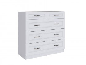 Комод с 5 ящиками Апполия спальня (белый/белый дуб) в Купино - kupino.mebel-nsk.ru | фото