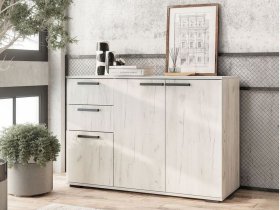 Комод Стандарт-3 NEW (дуб крафт белый) в Купино - kupino.mebel-nsk.ru | фото