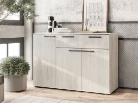 Комод Стандарт-4 NEW (дуб крафт белый) в Купино - kupino.mebel-nsk.ru | фото
