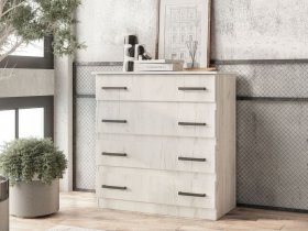 Комод Стандарт-6 NEW (дуб крафт белый) в Купино - kupino.mebel-nsk.ru | фото