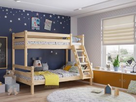 Кровать двухъярусная Адель (прозрачный лак) в Купино - kupino.mebel-nsk.ru | фото