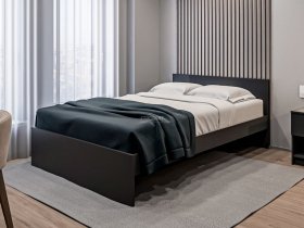 Кровать двуспальная 1,4м Бруклин СБ-3353 (диамант серый) в Купино - kupino.mebel-nsk.ru | фото