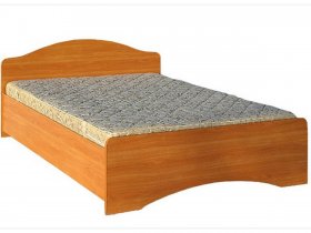 Кровать двуспальная 1,6м-1 (круглая спинка) в Купино - kupino.mebel-nsk.ru | фото