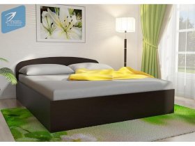 Кровать двуспальная 1,6м с подъем. мех. (венге) в Купино - kupino.mebel-nsk.ru | фото