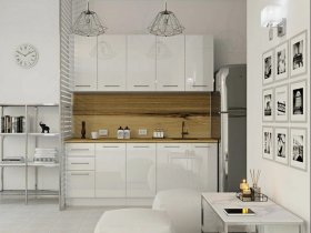 Кухонный гарнитур МДФ Выгодно и точка 2,0 м (белый глянец) в Купино - kupino.mebel-nsk.ru | фото