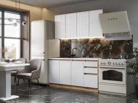 Кухонный гарнитур Ника 1,6 м (белый) в Купино - kupino.mebel-nsk.ru | фото