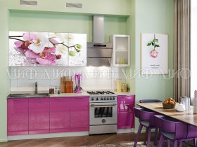 Кухонный гарнитур Орхидея (сиреневый) в Купино - kupino.mebel-nsk.ru | фото