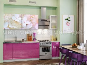 Кухонный гарнитур Вишневый цвет в Купино - kupino.mebel-nsk.ru | фото