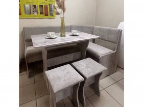 Кухонный уголок Миссия V (финдус/велюр светло-серый) в Купино - kupino.mebel-nsk.ru | фото