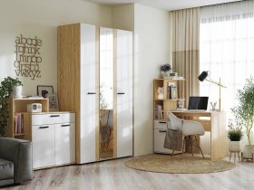 Модульная детская Санса (дуб сонома/белый) в Купино - kupino.mebel-nsk.ru | фото