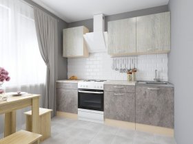 Модульная кухня Йота (пикард/цемент) в Купино - kupino.mebel-nsk.ru | фото