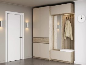 Модульная прихожая Бостон (дуб крафт серый/кашемир) в Купино - kupino.mebel-nsk.ru | фото