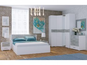 Модульная спальня Бьянка (белый/бетон) в Купино - kupino.mebel-nsk.ru | фото