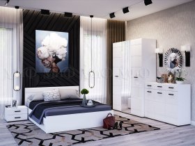 Модульная спальня Нэнси NEW в Купино - kupino.mebel-nsk.ru | фото
