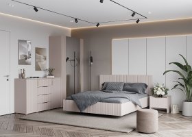 Модульная спальня «Тефия» (тефия/софт сантьяго) в Купино - kupino.mebel-nsk.ru | фото