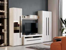 Модульная стенка Ницца (дуб витенберг) в Купино - kupino.mebel-nsk.ru | фото