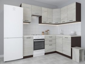 Модульная угловая кухня 1,4м*2,1м Лада (пикард) в Купино - kupino.mebel-nsk.ru | фото