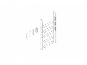 Пакет №10 Прямая лестница и опоры для двухъярусной кровати Соня в Купино - kupino.mebel-nsk.ru | фото
