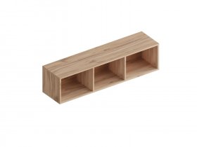 Полка настенная открытая Сицилия (дуб альпийский/тефия) в Купино - kupino.mebel-nsk.ru | фото