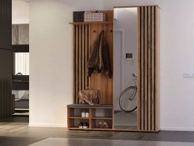 Прихожая Марракеш (дуб вотан/цемент темный) в Купино - kupino.mebel-nsk.ru | фото