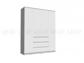 Шкаф 1600 с ящиками Челси (белый) в Купино - kupino.mebel-nsk.ru | фото