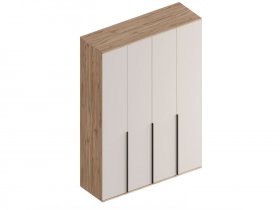 Шкаф 4-ств Сицилия (дуб альпийский/тефия) в Купино - kupino.mebel-nsk.ru | фото