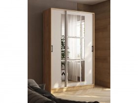 Шкаф-купе 1,4м «Стиль-2» (дуб крафт золотой/кашемир) в Купино - kupino.mebel-nsk.ru | фото