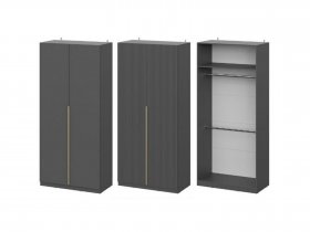 Шкаф ШК-100 Эккервуд (графит) в Купино - kupino.mebel-nsk.ru | фото