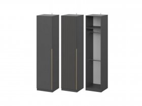 Шкаф ШК-50 Эккервуд (графит) в Купино - kupino.mebel-nsk.ru | фото