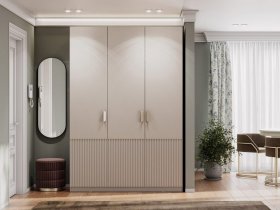 Шкаф трехстворчатый Эккервуд (Нью) (меланж) в Купино - kupino.mebel-nsk.ru | фото