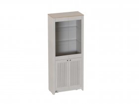Шкаф-витрина двухдверная Валенсия (гостиная) в Купино - kupino.mebel-nsk.ru | фото