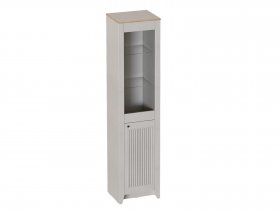 Шкаф-витрина однодверная Валенсия (гостиная) в Купино - kupino.mebel-nsk.ru | фото