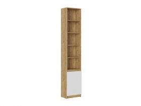 Стеллаж Бостон СЖ-001 (дуб крафт золотой/белый глянец) в Купино - kupino.mebel-nsk.ru | фото