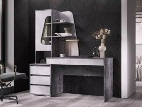 Стол компьютерный Пифагор (цемент темный/цемент светлый) в Купино - kupino.mebel-nsk.ru | фото