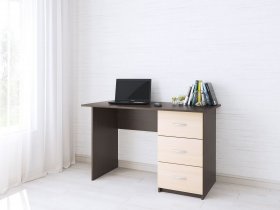 Стол письменный Сити-1 (венге/дуб молочный) в Купино - kupino.mebel-nsk.ru | фото