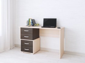Стол письменный Сити-2 (венге/дуб молочный) в Купино - kupino.mebel-nsk.ru | фото
