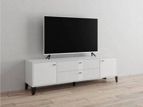 Тумба под ТВ Парус-10 (белый/белый снег) в Купино - kupino.mebel-nsk.ru | фото