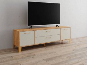 Тумба под ТВ Парус-13 (дуб крафт золотой/кашемир) в Купино - kupino.mebel-nsk.ru | фото