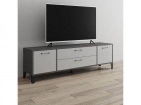 Тумба под ТВ Парус-13 (графит серый/камень серый) в Купино - kupino.mebel-nsk.ru | фото