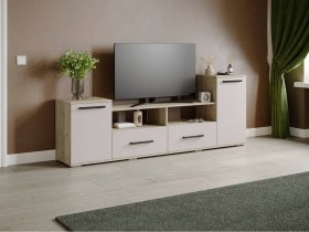 Тумба под ТВ Парус-2 (дуб крафт серый/кашемир) в Купино - kupino.mebel-nsk.ru | фото