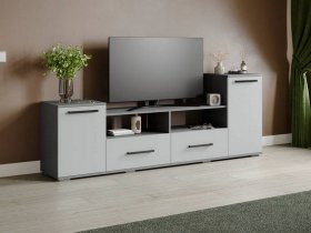 Тумба под ТВ Парус-2 (графит серый/серый камень) в Купино - kupino.mebel-nsk.ru | фото