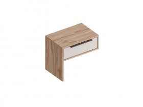 Тумба прикроватная Сицилия (дуб альпийский/тефия) в Купино - kupino.mebel-nsk.ru | фото